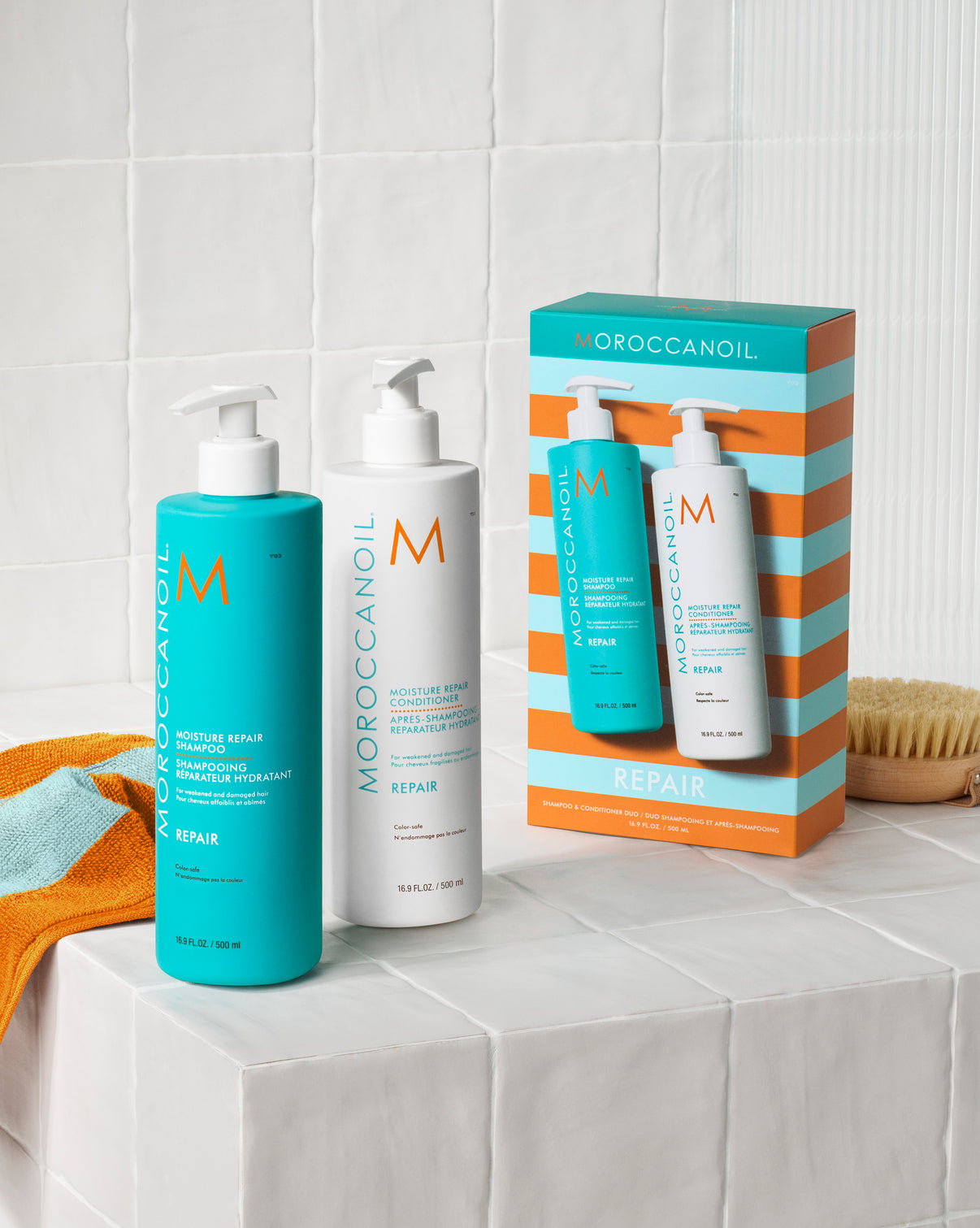 MOROCCANOIL Moisture Repair Shampoo and Conditioner Duo 500ml Set