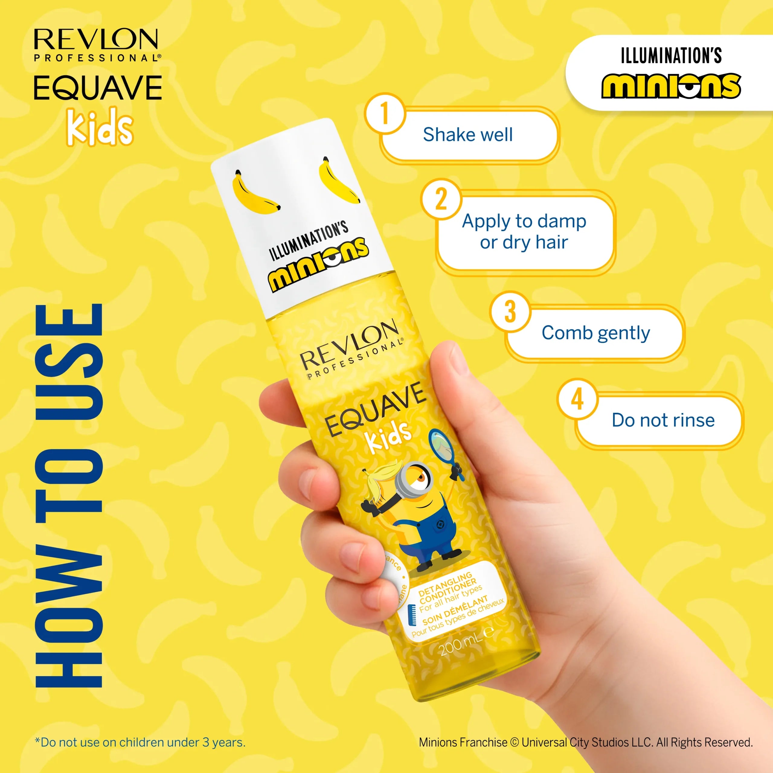 REVLON PROFESSIONAL Equave Kids Minions Μαλακτική Κρέμα Ξεμπερδέματος 200ml
