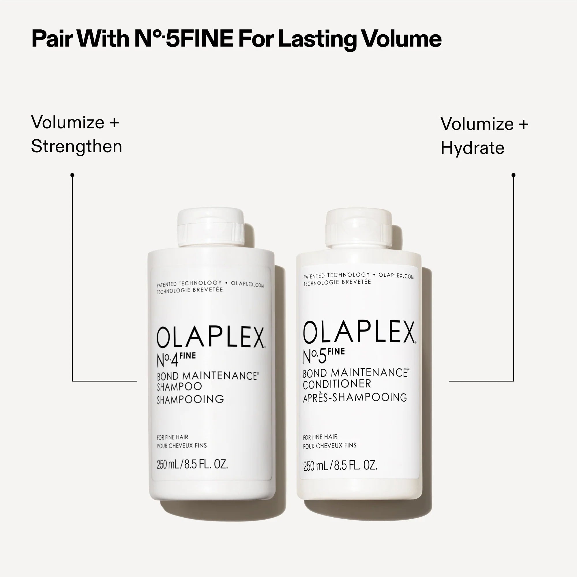OLAPLEX No.4FINE and No.5FINE Bond Maintenance Volume and Strength Duo