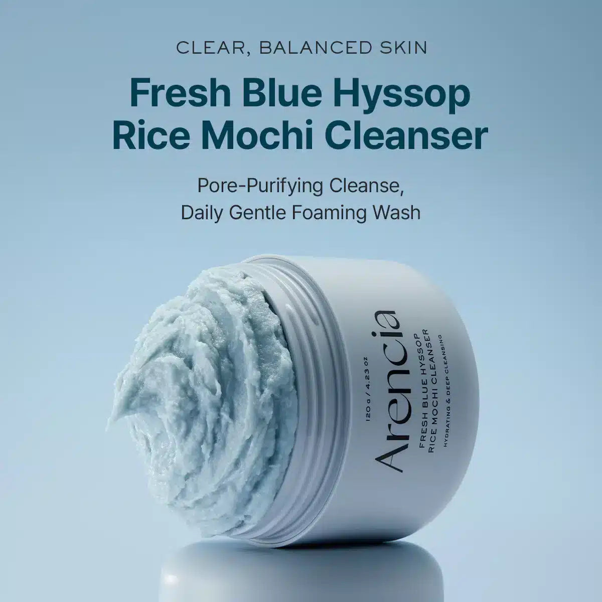 Arencia Blue Hyssop Rice Mochi Cleanser 120g