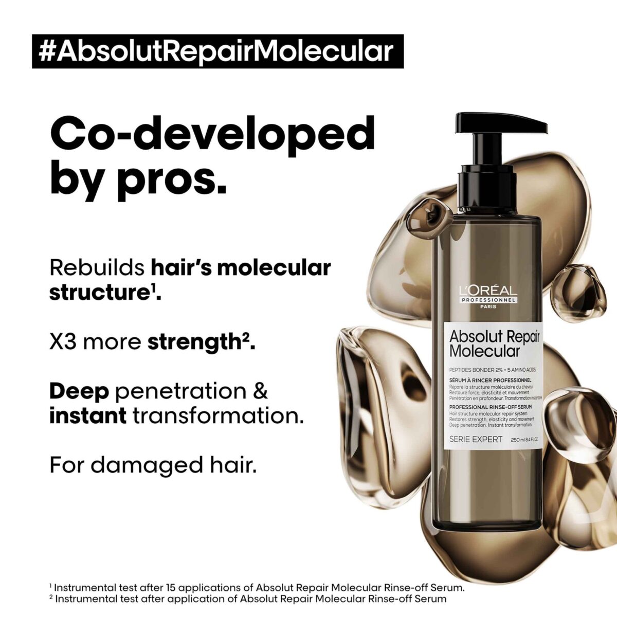 LOréal Professionnel Absolut Repair Molecular Rinse-Off Serum for Damaged Hair 250ml
