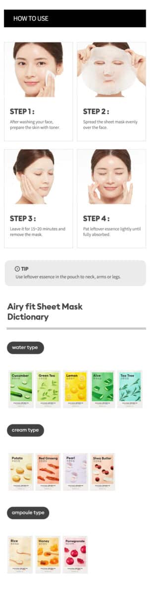 MISSHA Airy Fit Sheet Mask Tea Tree 19g