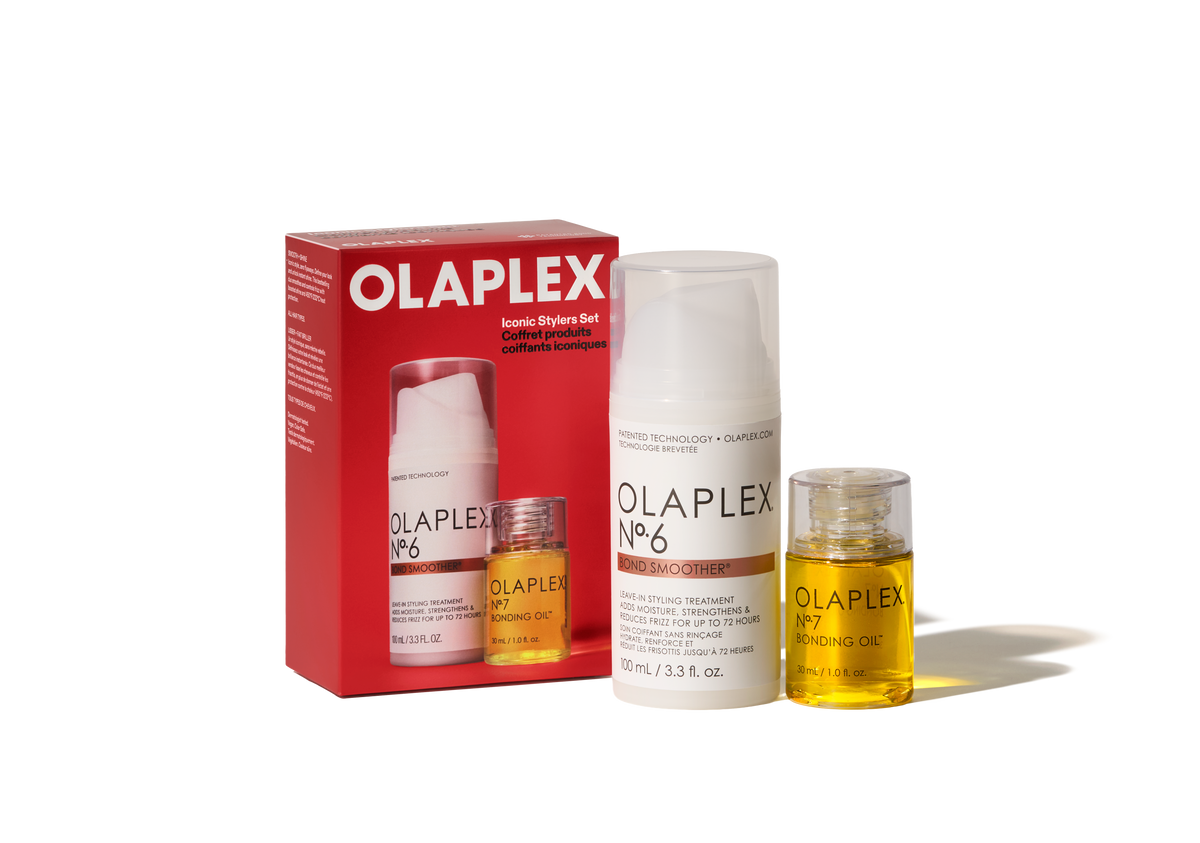 OLAPLEX Iconic Stylers Set with No.6 Bond Smoother 100ml and No.7 Bonding Oil 30ml