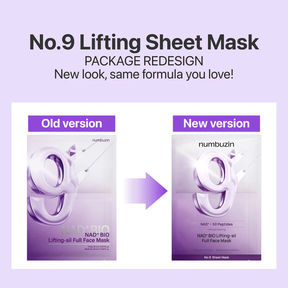 Numbuzin No.9 NAD+ BIO Lifting-sil Full Face Mask