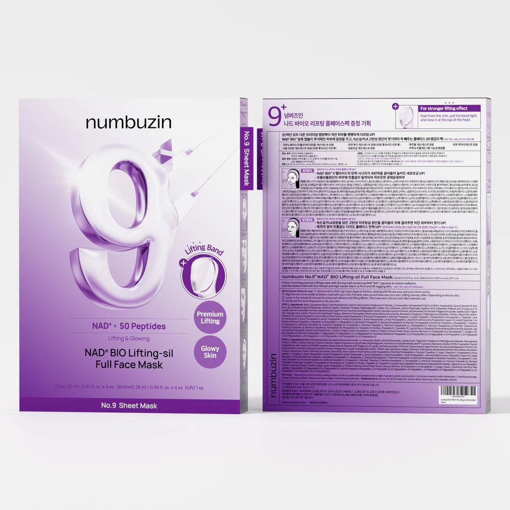Numbuzin No.9 NAD+ BIO Lifting-sil Full Face Mask