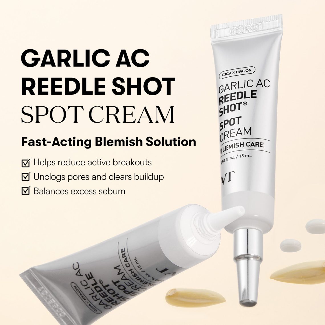 VT Cosmetics Garlic AC Reedle Shot Gel Cream 50ml