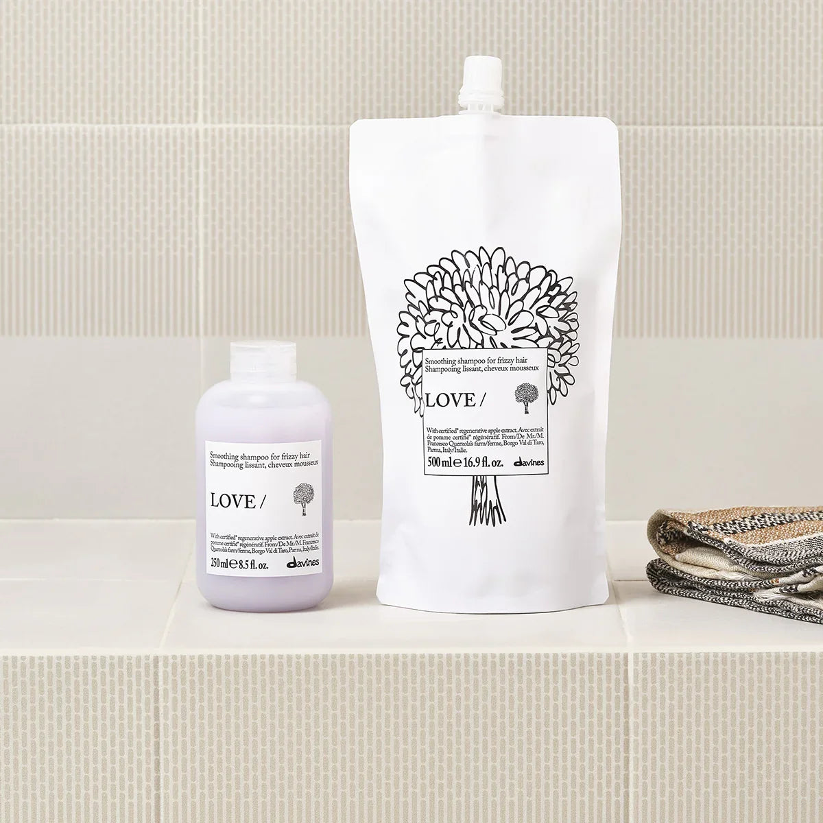 DAVINES Love Smoothing Shampoo Refill Pouch 500ml
