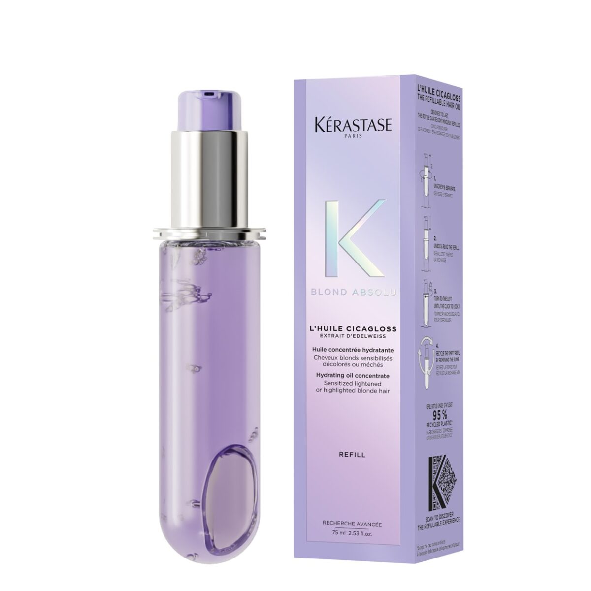 KÉRASTASE Blond Absolu CicaGloss Ενυδατικό Αναπληρώσιμο Έλαιο Μαλλιών 75ml