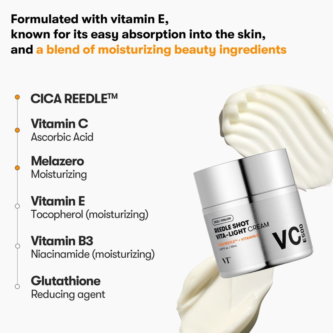 VT Cosmetics Reedle Shot Vita-Light Κρέμα 50ml