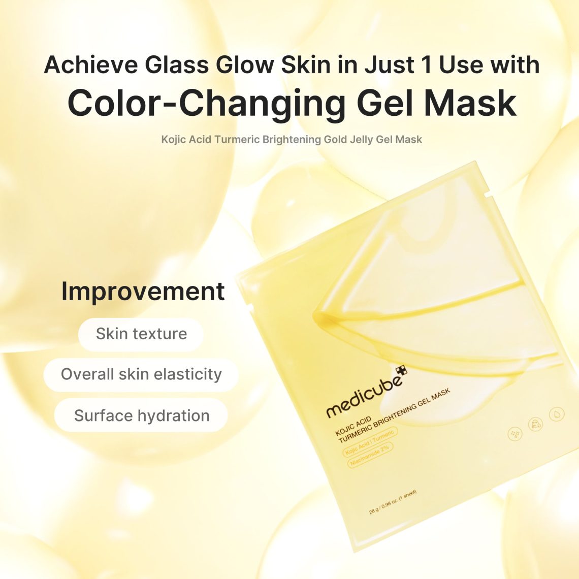 Medicube Kojic Acid Turmeric Brightening Gel Mask 28g