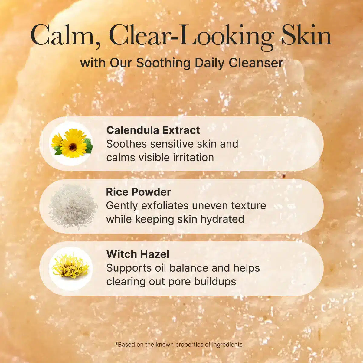 Arencia Fresh Calendula Rice Mochi Cleanser 120g