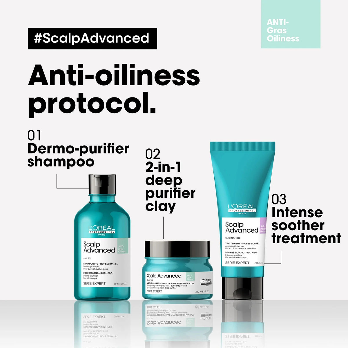 LOréal Scalp Advanced Σαμπουάν κατά της Λιπαρότητας 300ml