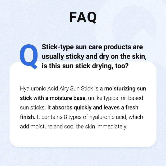 Isntree Αντηλιακό Στικ με Υαλουρονικό Οξύ Airy Sun Stick SPF 50+ PA++++ 22γρ