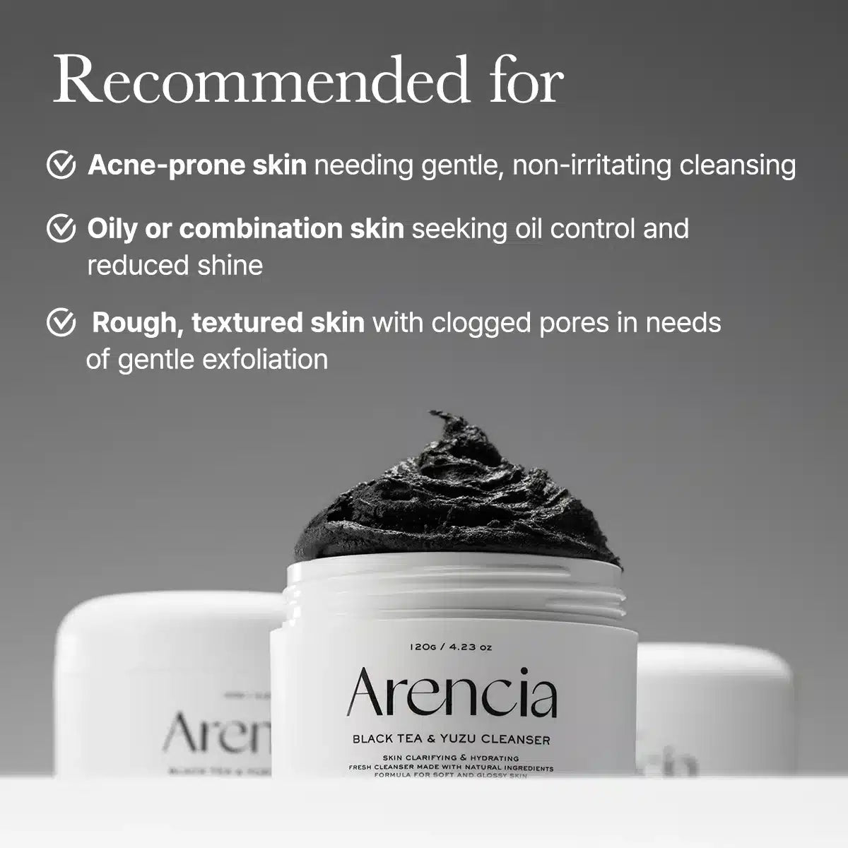 Arencia Black Tea Rice Mochi Cleanser 120g