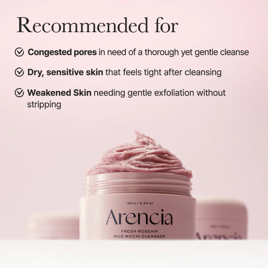 Arencia Fresh Rosehip Mochi Cleanse 120g