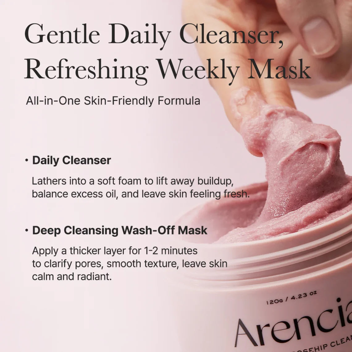 Arencia Fresh Rosehip Mochi Cleanse 120g