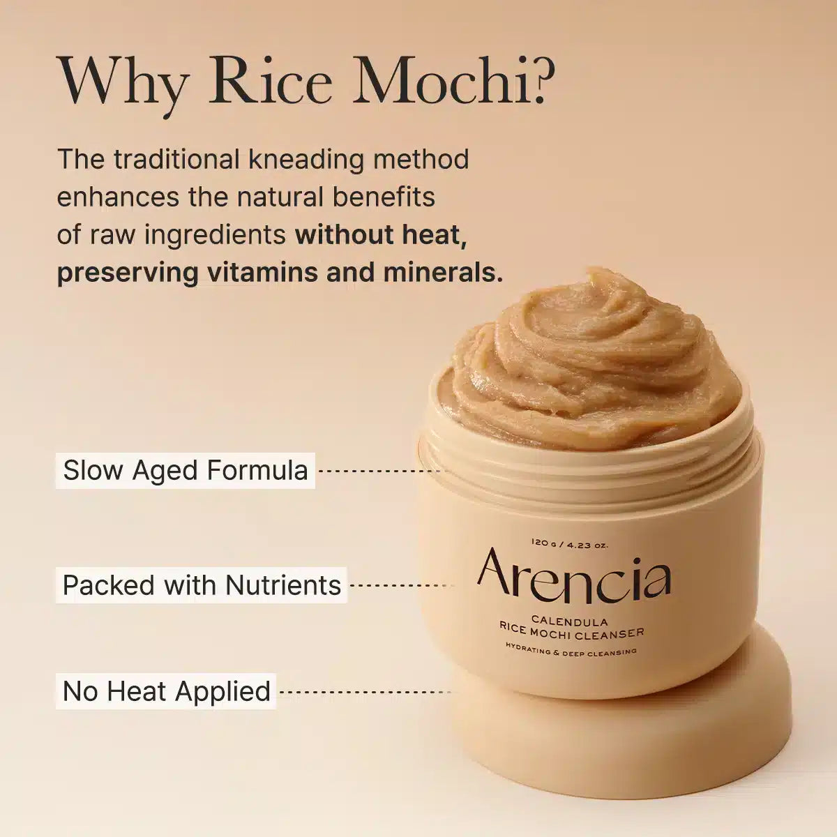 Arencia Fresh Calendula Rice Mochi Cleanser 120g