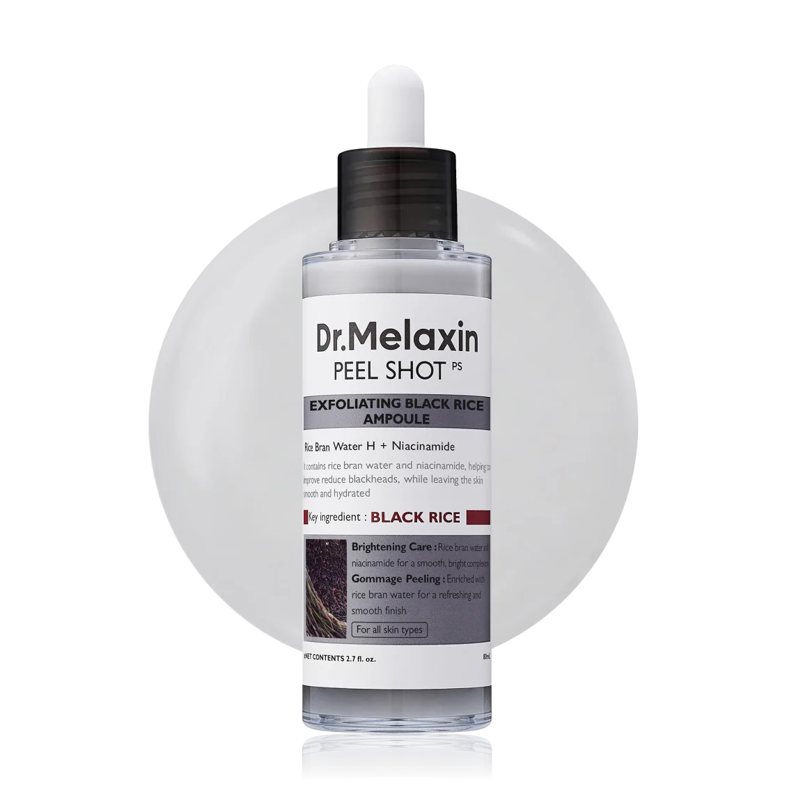Dr Melaxin Peel Shot Exfoliant Black Rice Ampoule 80ml