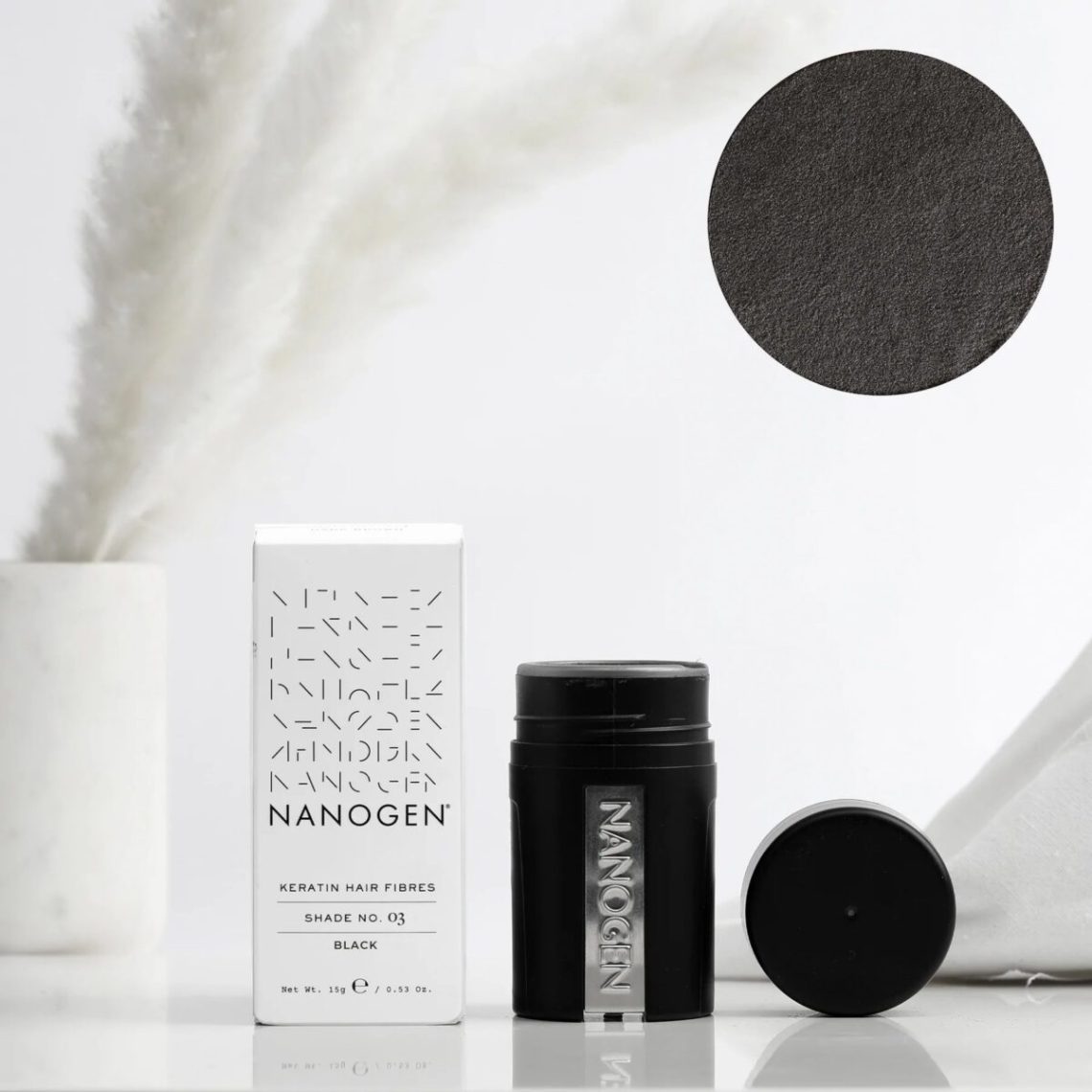 NANOGEN KERATIN HAIR FIBRES 15GR - 03 Black
