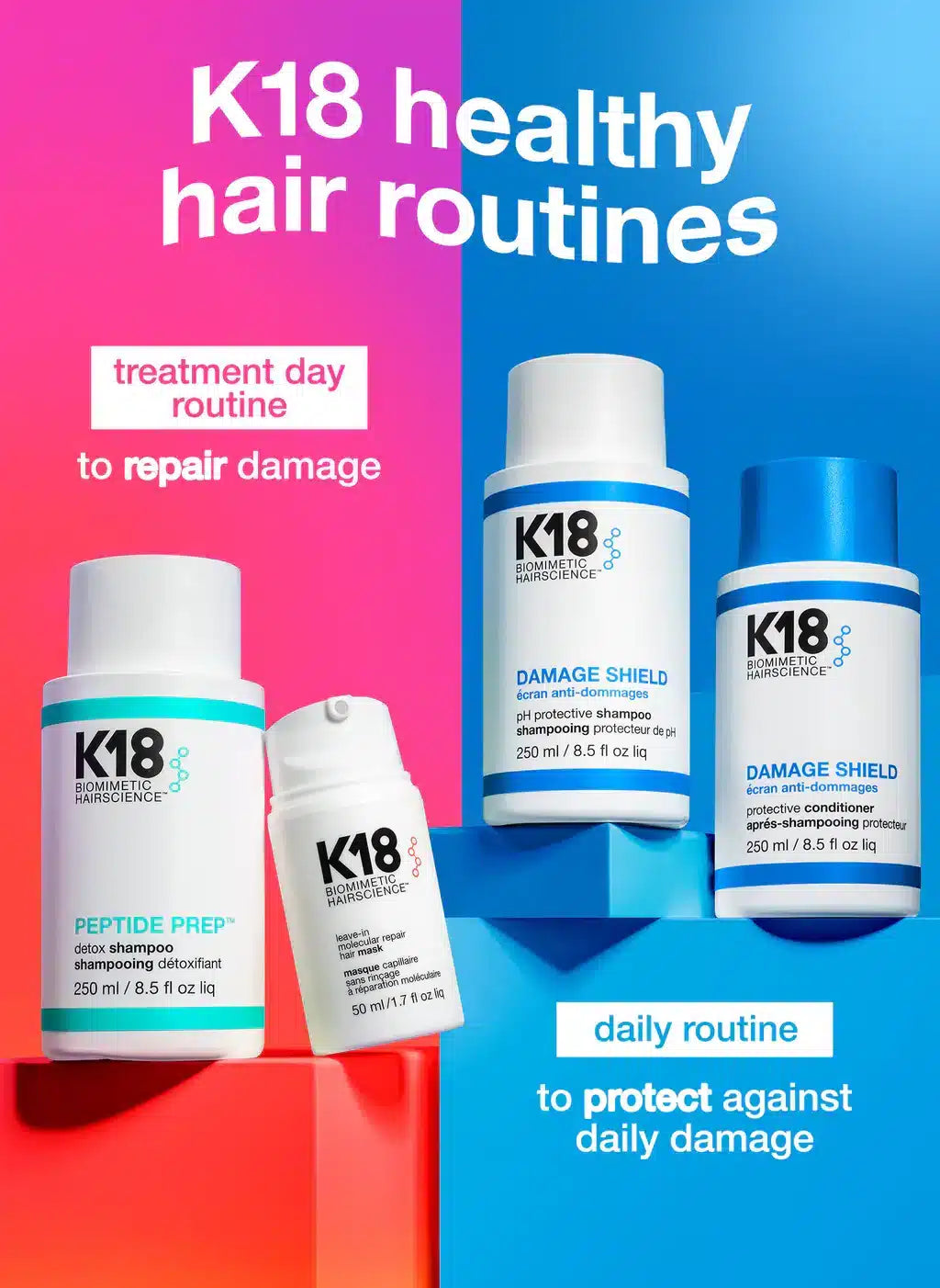 K18 DAMAGE SHIELD pH Protective Shampoo 250ml