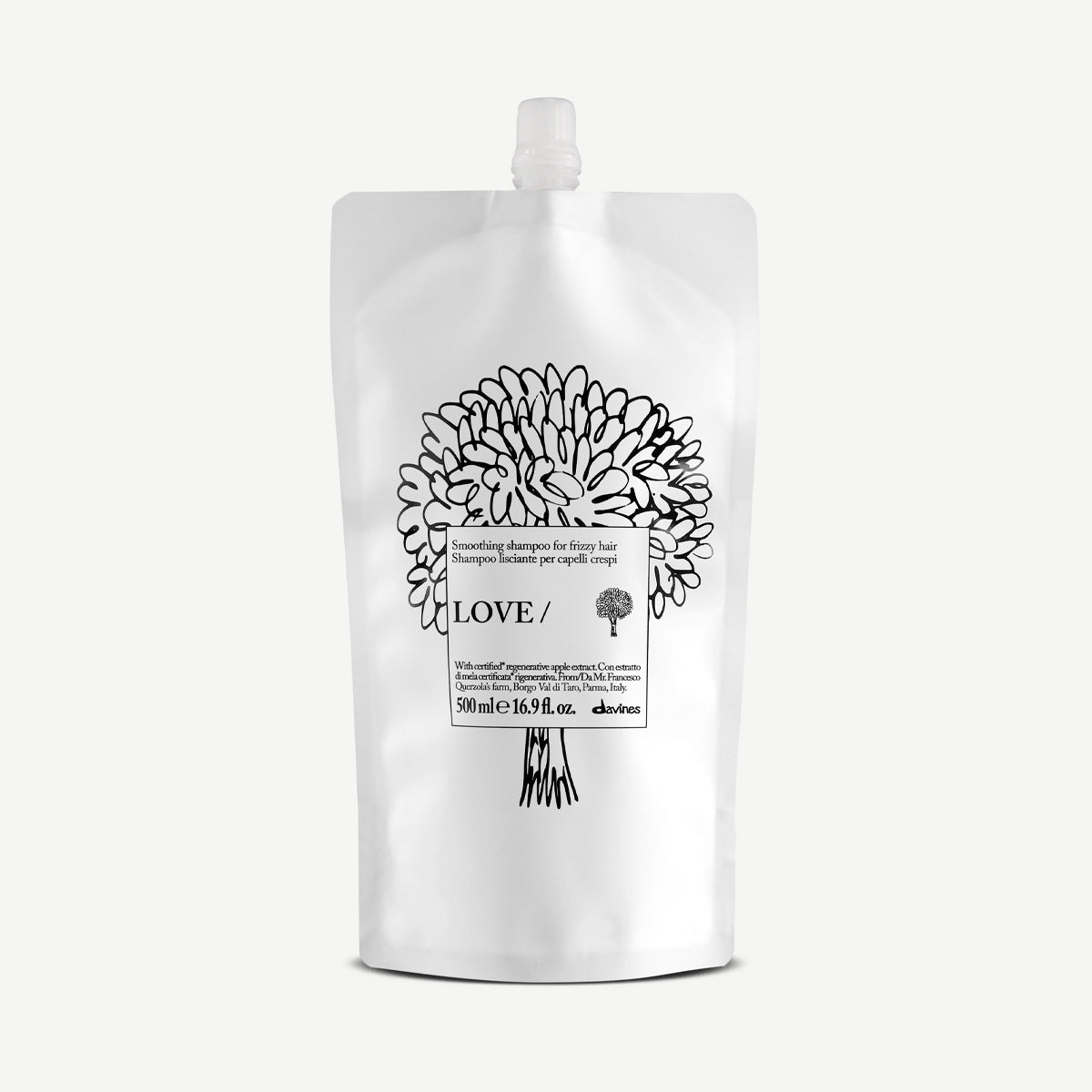 DAVINES Love Smoothing Shampoo Refill Pouch 500ml