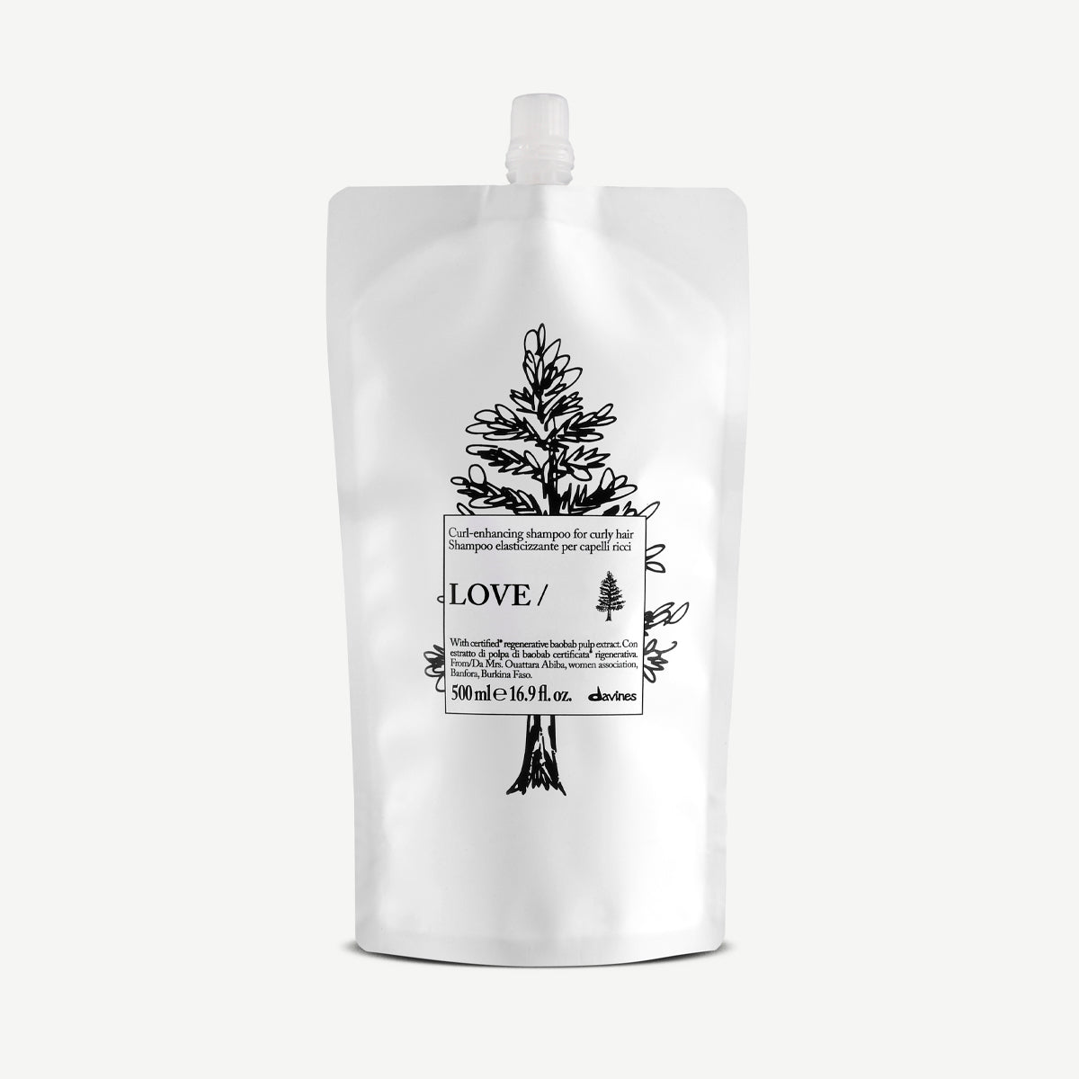 DAVINES Love Curl Shampoo Refill Pouch 500ml