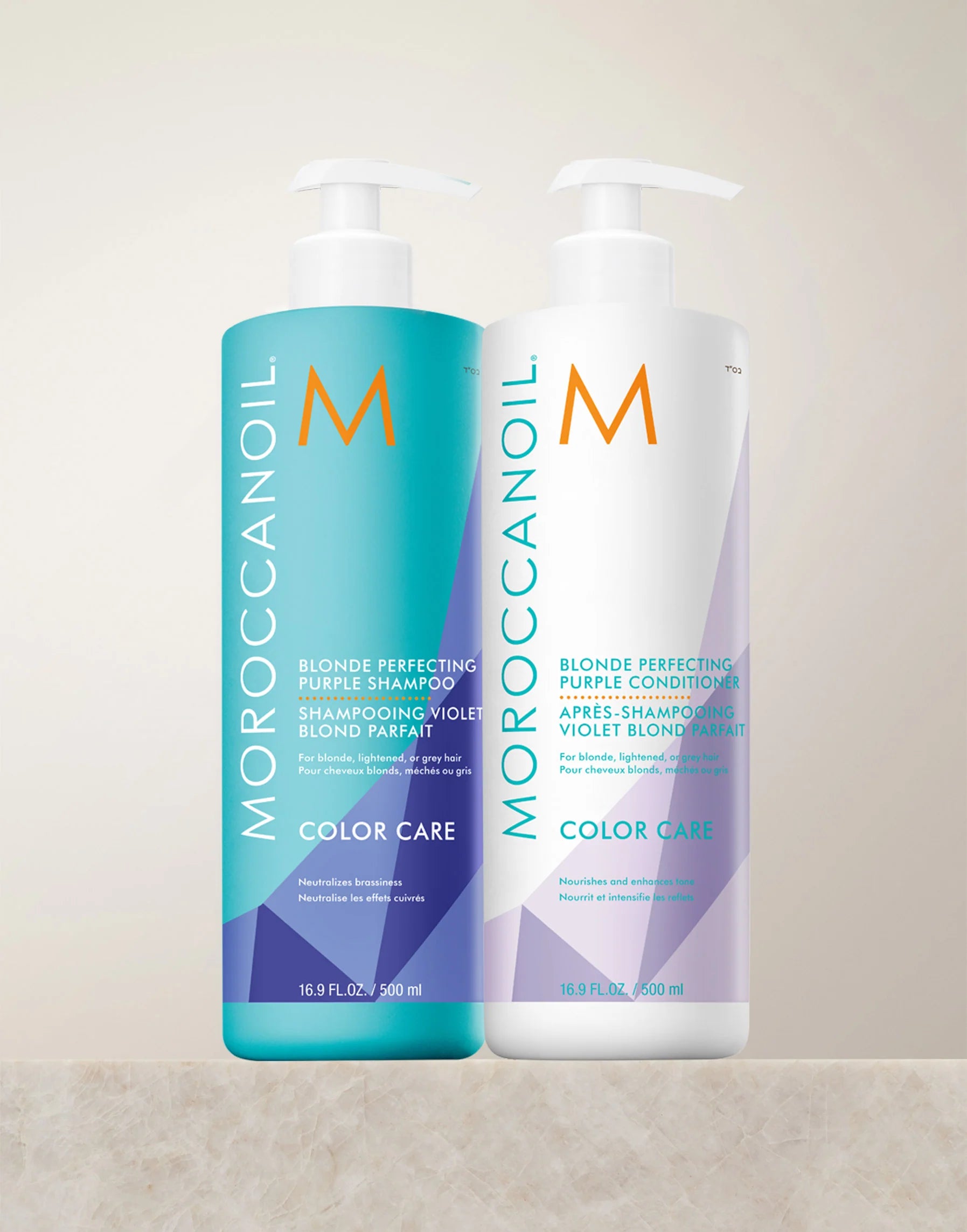 MOROCCANOIL Blonde Perfecting Purple Shampoo and Conditioner Duo 500ml