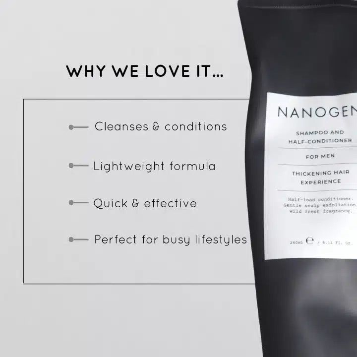 Nanogen Shampoo & Half-Conditioner for Men 240ml