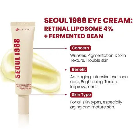K-Secret Seoul 1988 Κρέμα Ματιών Retinal Liposome 4% + Fermented Bean 30ml
