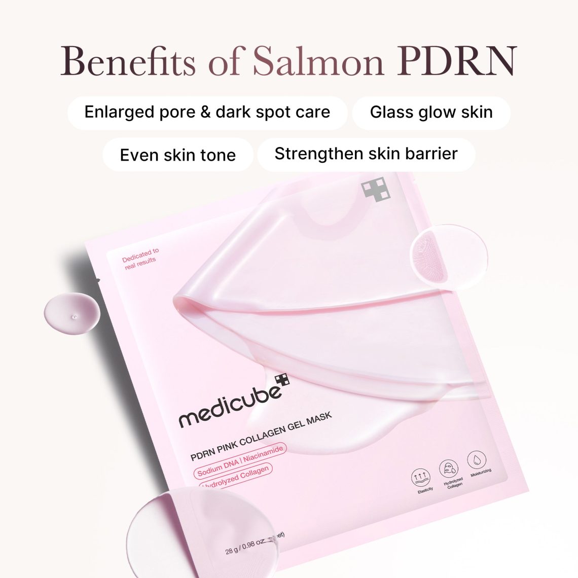 MEDICUBE Salmon PDRN Pink Collagen Jelly Gel Mask 28g