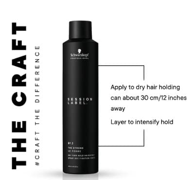 SCHWARZKOPF PROFESSIONAL SESSION LABEL NO.3 THE STRONG DRY FIRM HOLD HAIRSPRAY 300ML