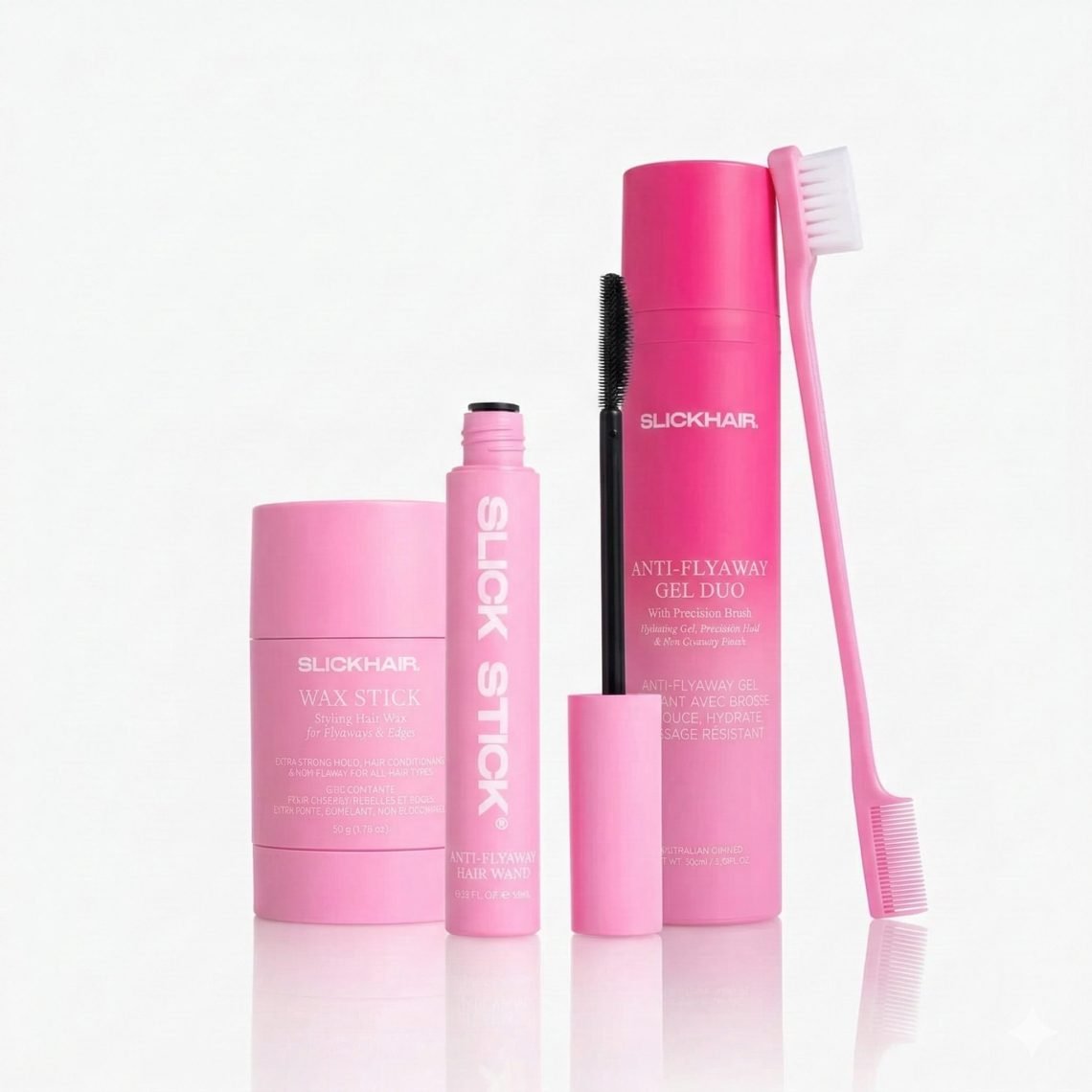 SLICKHAIR Sleek and Flyaway Control Set — Slick Stick, Anti-Flyaway Gel Duo and Wax Stick