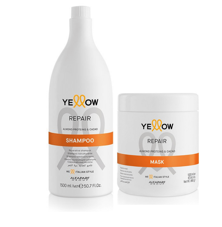 ALFAPARF YELLOW REPAIR SHAMPOO 1500ML AND MASK 1000ML