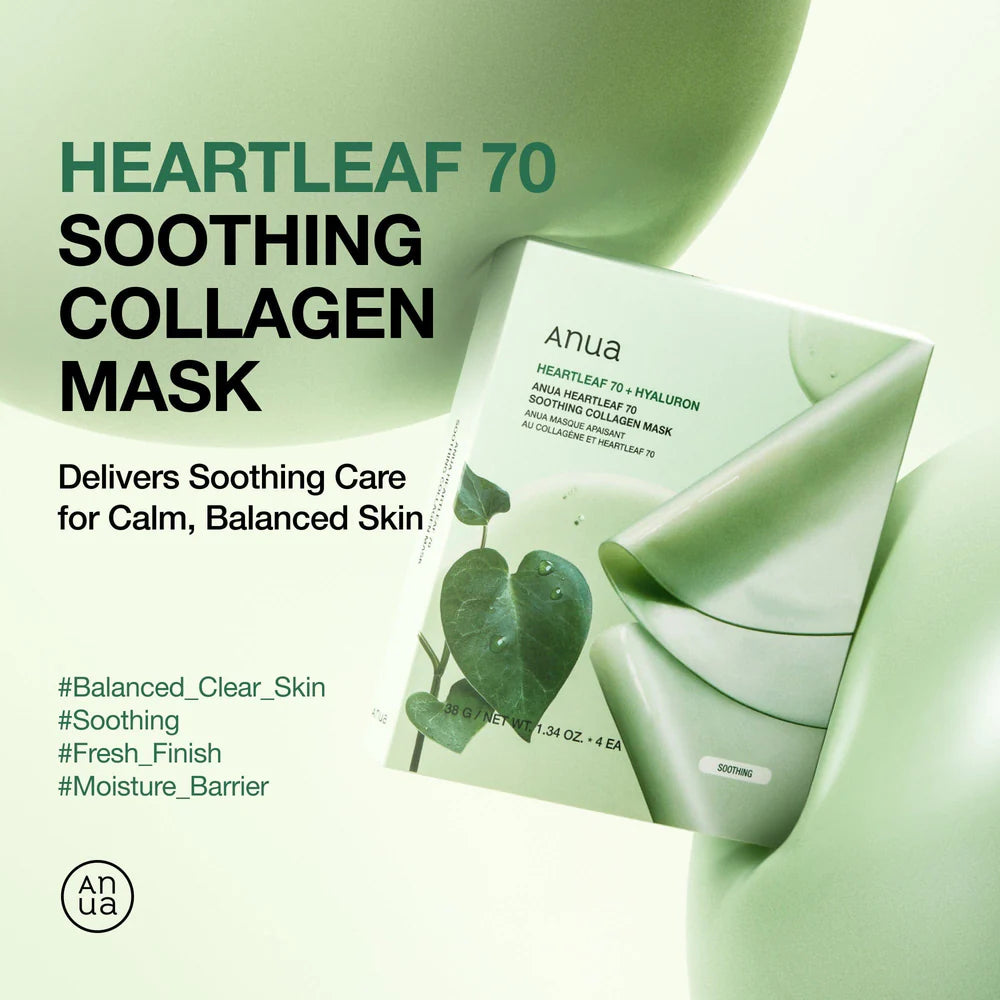 Anua Μάσκα Κολλαγόνου Καταπραϋντική με Heartleaf 70 38g