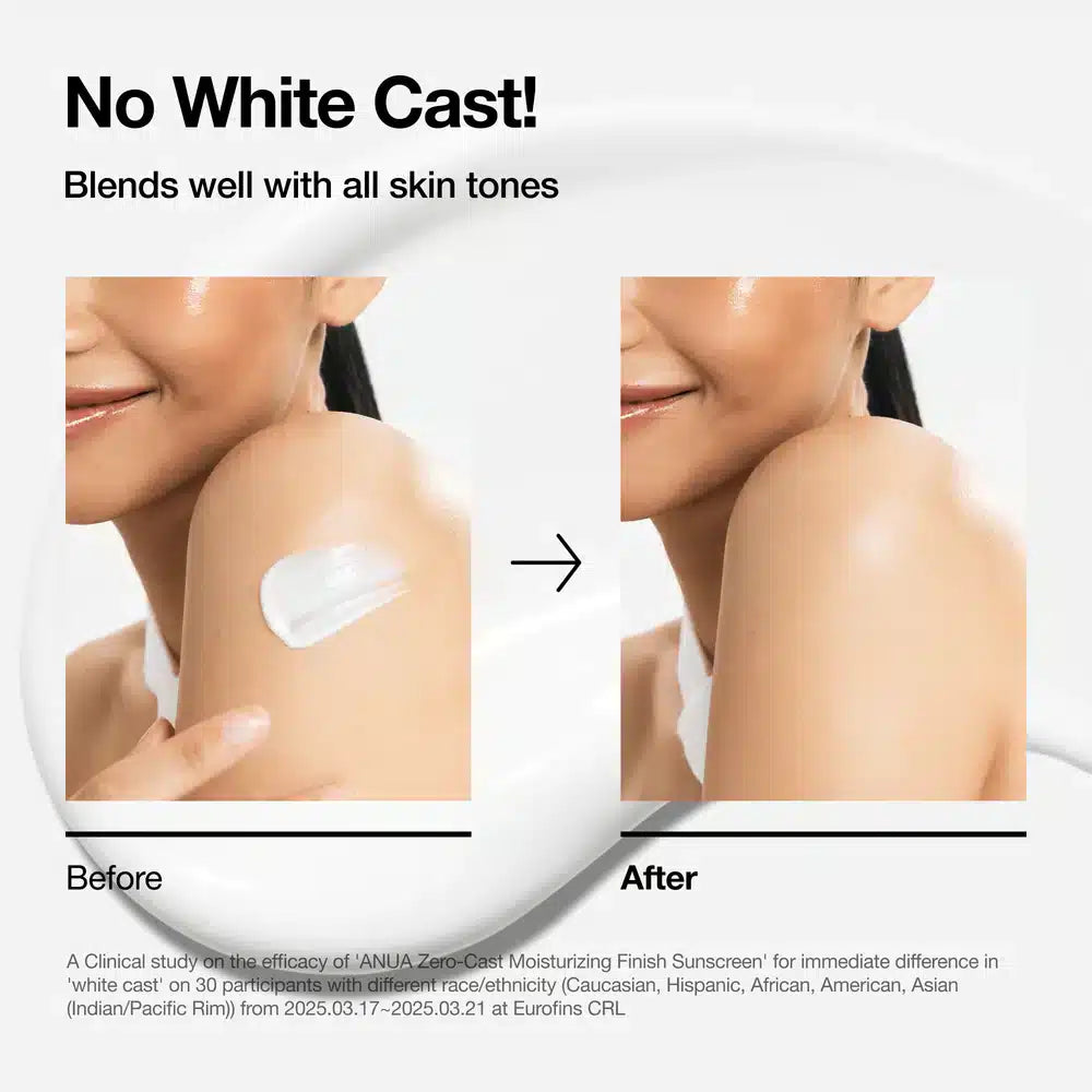 Anua Zero Cast Moisturizing Finish Sunscreen 50ml