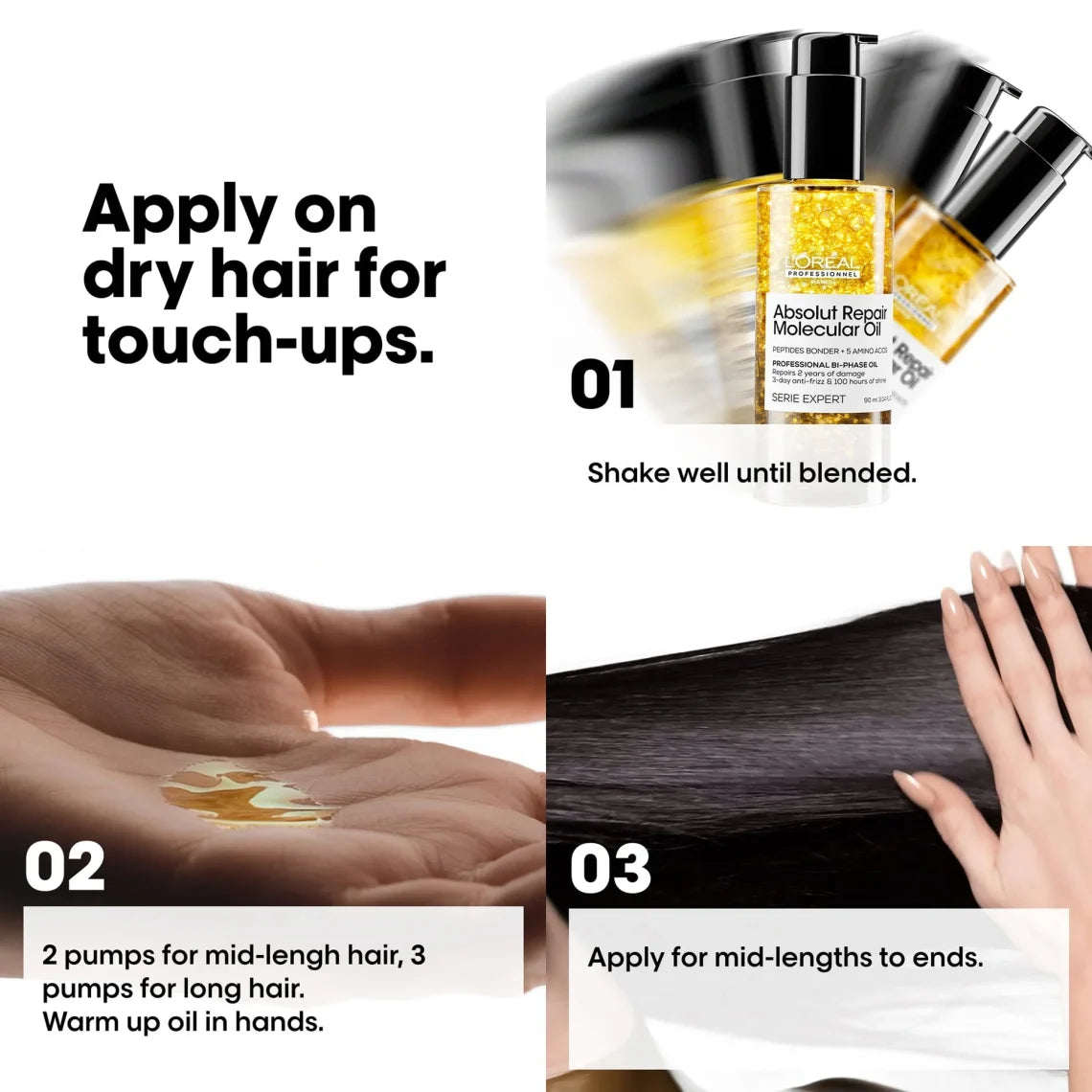 Loreal Professionnel Absolut Repair Molecular Διφασικό Έλαιο 30ml