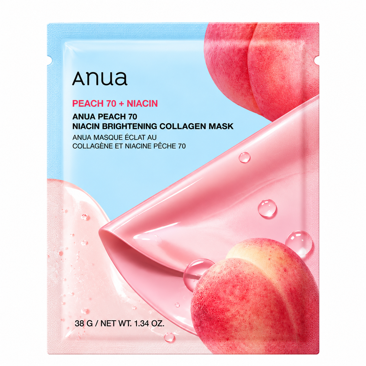 Anua Peach 70 Niacin Brightening Collagen Mask 38g