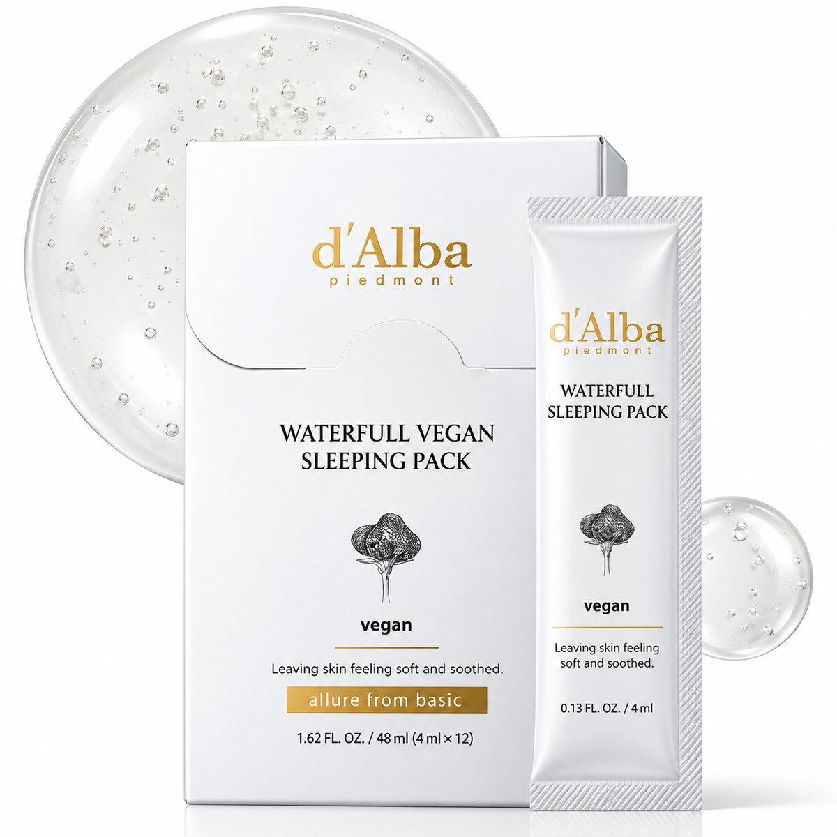 d'Alba Waterfull Vegan Sleeping Pack 12 x 4ml