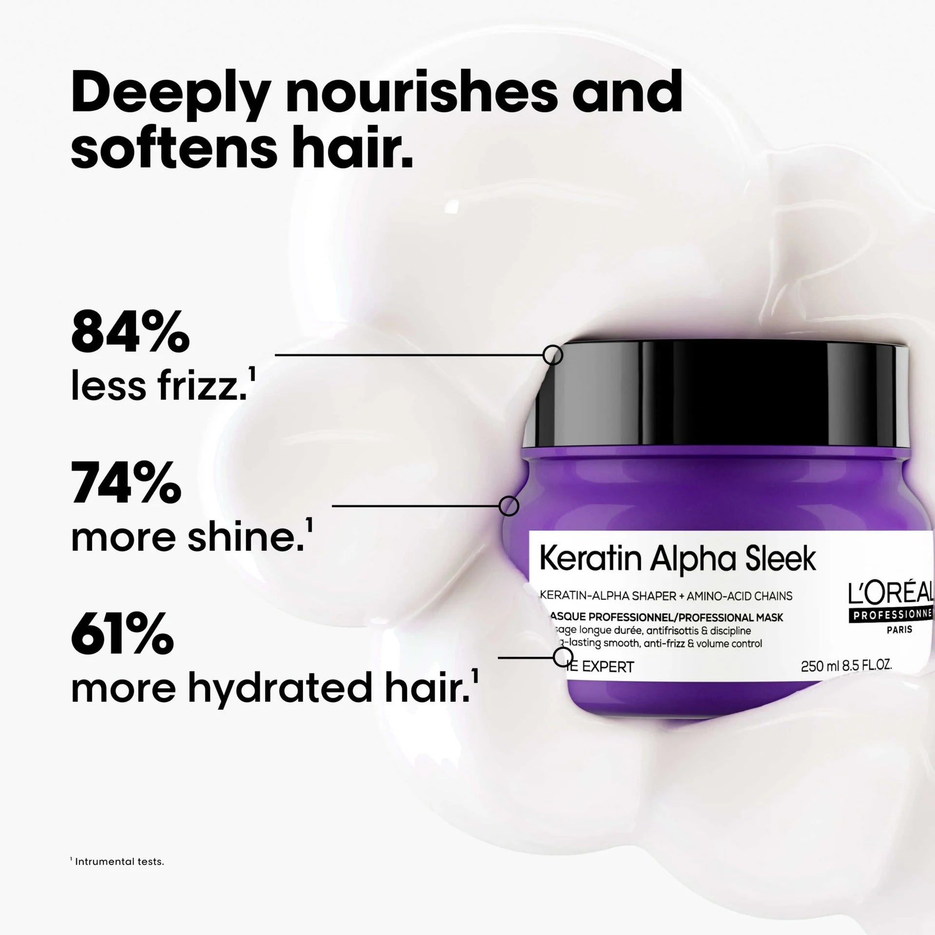 LOREAL Κερατίνη Alpha Sleek Επαγγελματική Μάσκα Μαλλιών 250ml