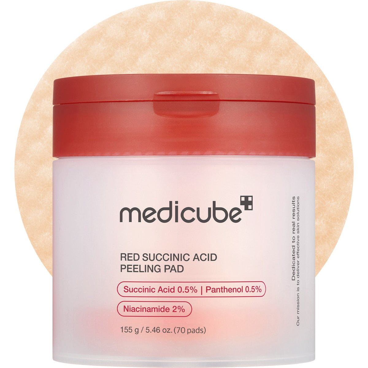 Medicube Red Succinic Acid Peeling Pad 70 pads – front of jar