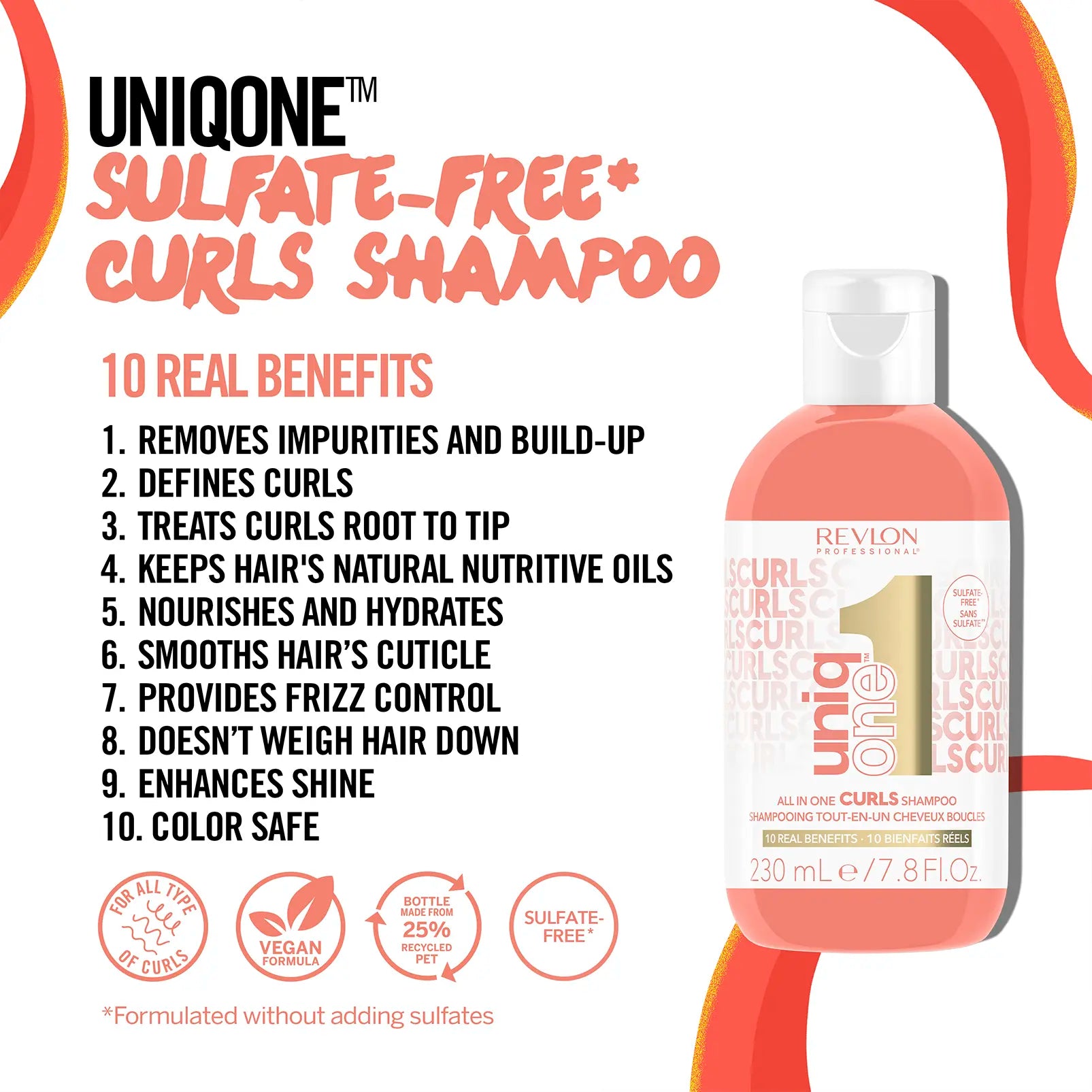 Revlon UniqOne Curls Σαμπουάν 230ml