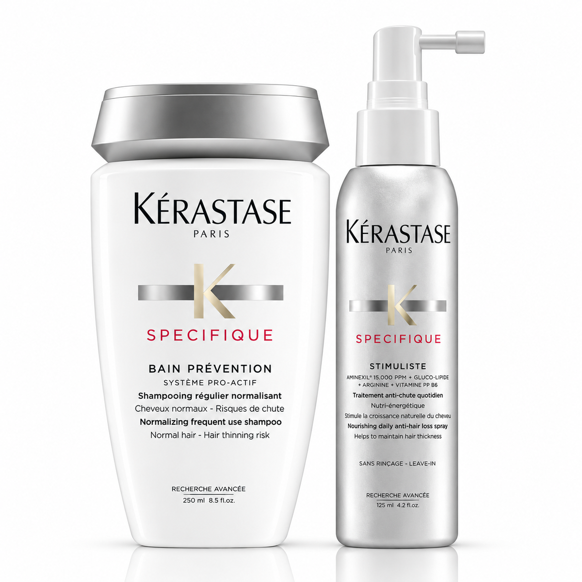 KERASTASE Spécifique Anti-Hair Loss Duo: Bain Prévention shampoo and Stimuliste scalp spray