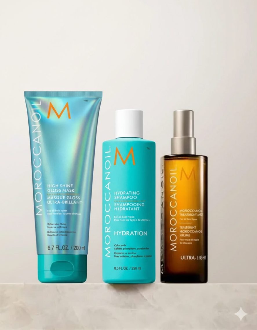 Moroccanoil Σετ Βασικών Προϊόντων Ενυδάτωσης & Έντονης Λάμψης