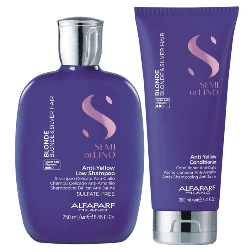 Alfaparf Semi Di Lino Blonde Αντι-Κιτρίνισμα Duo Περιποίησης Μαλλιών