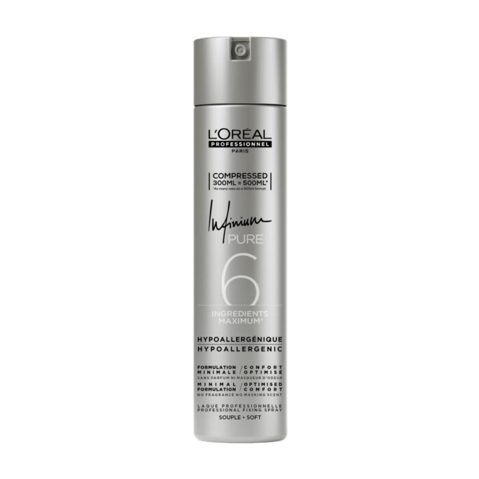 L'Oréal Professionnel Infinium Pure 6 , STRONG Hairspray 300 ML - 500 ML - Image 4