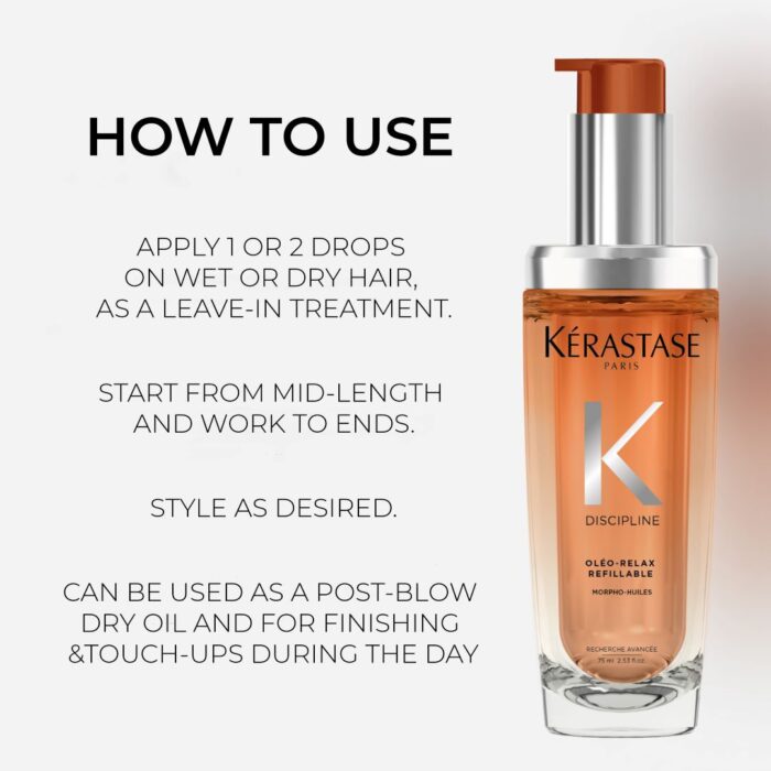 KÉRASTASE Discipline Oléo-Relax Anti-Frizz Hair Oil 75ml - Image 7
