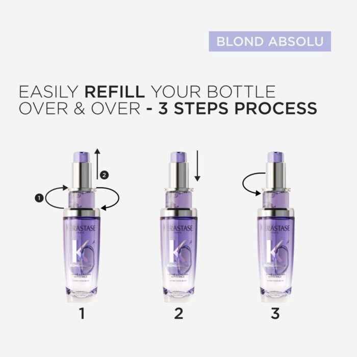 KÉRASTASE Blond Absolu CicaGloss Hydrating Refill Hair Oil 75ml - Image 3