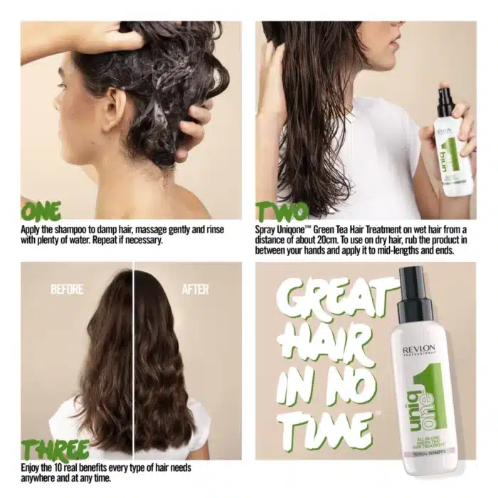 REVLON PROFESSIONAL UniqOne Hair Treatment Green Tea Fragrance 150ml - Image 2
