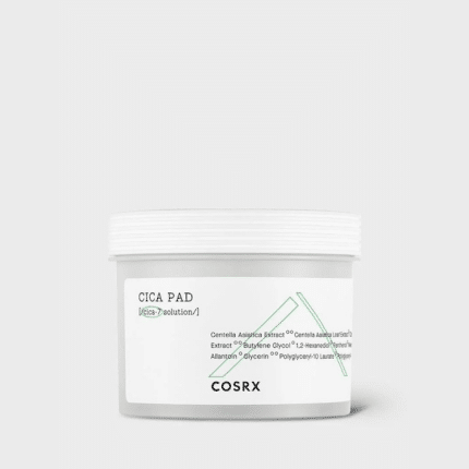 Jar of COSRX Pure Fit Cica Pad containing 90 soothing toner pads