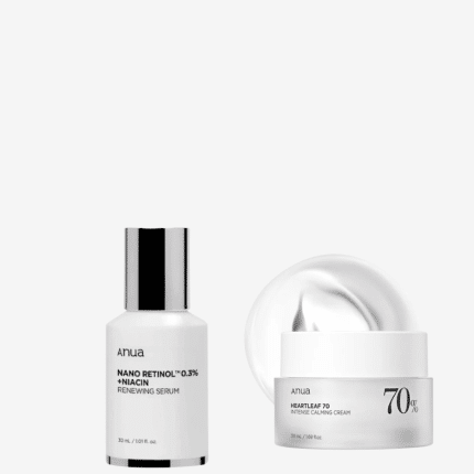 Anua Retinol & Heartleaf Skin Renewal Set | Anti-Aging & Calming K-Beauty Duo